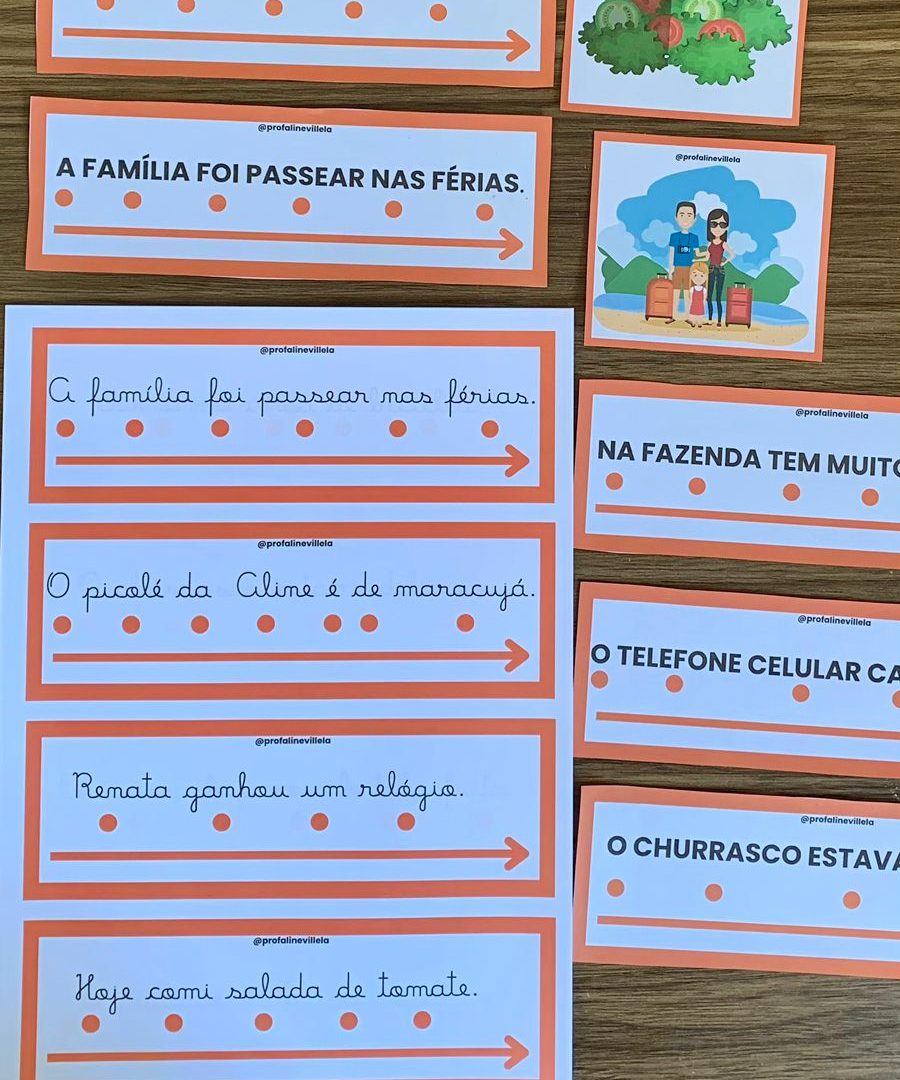 Fichas de Leitura de Frases