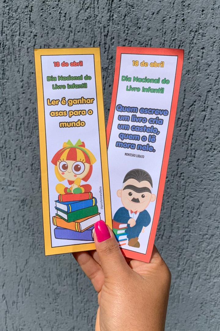 Marcadores de Páginas - Dia do Livro