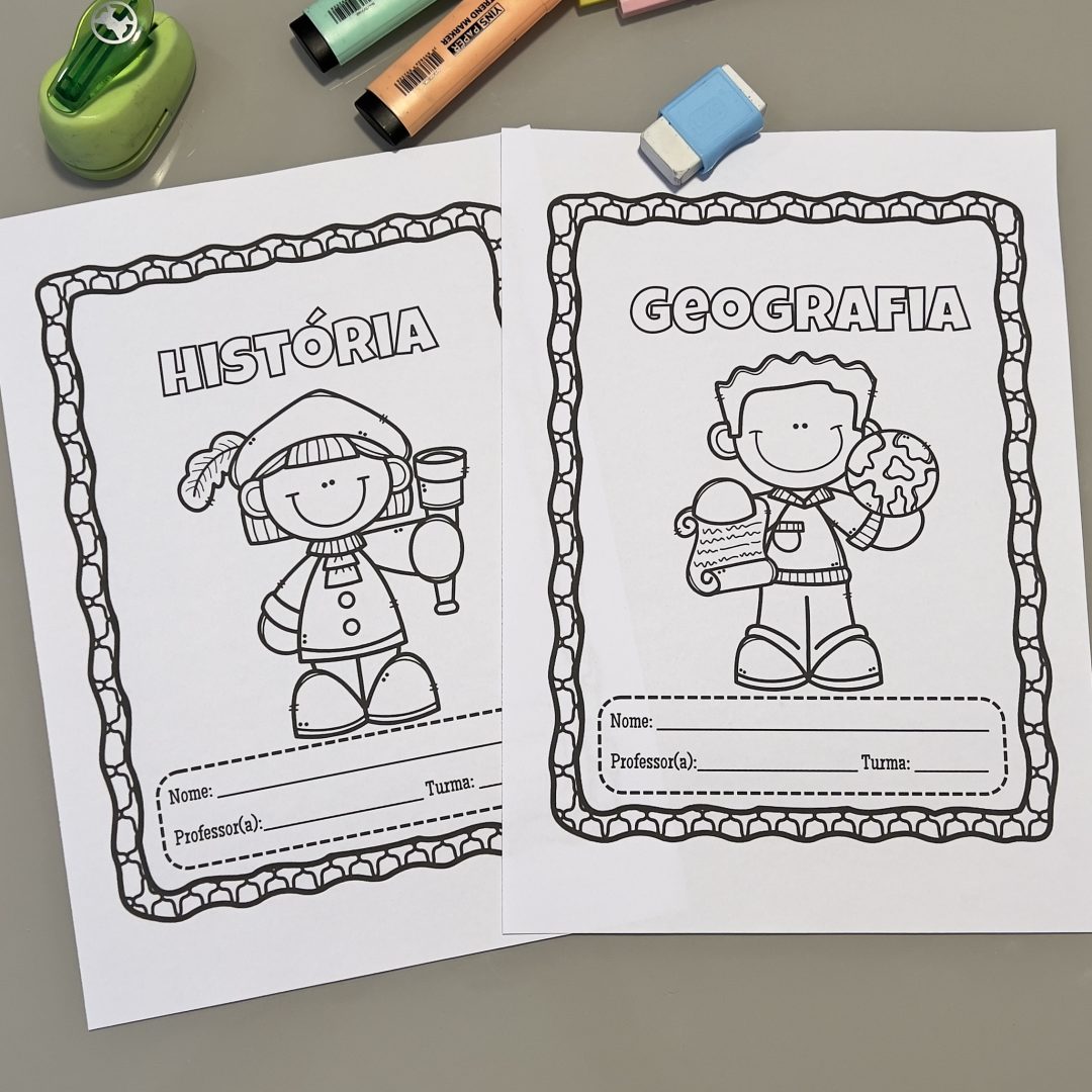 Capa de caderno - disciplinas